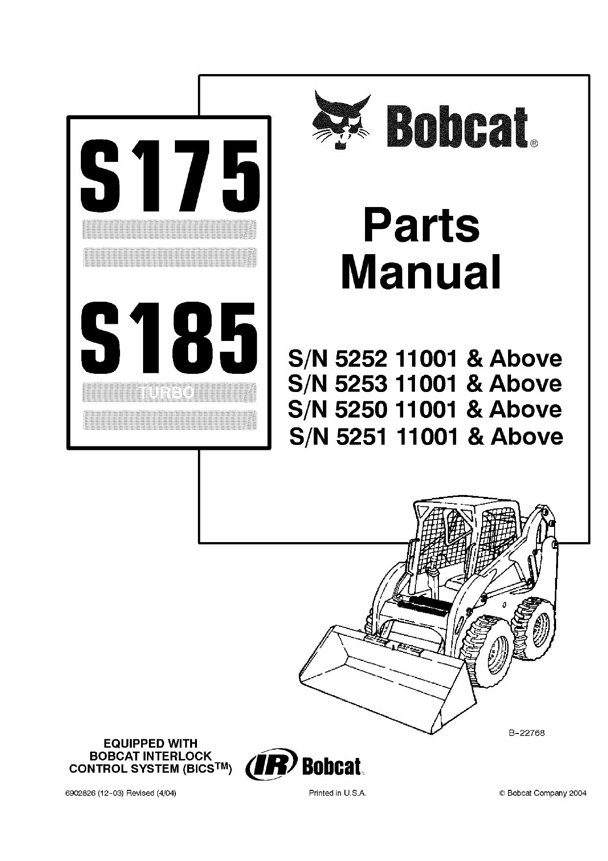 S185 G Skid Steer Loader parts manual Bobcat (2)